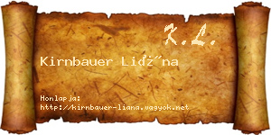 Kirnbauer Liána névjegykártya